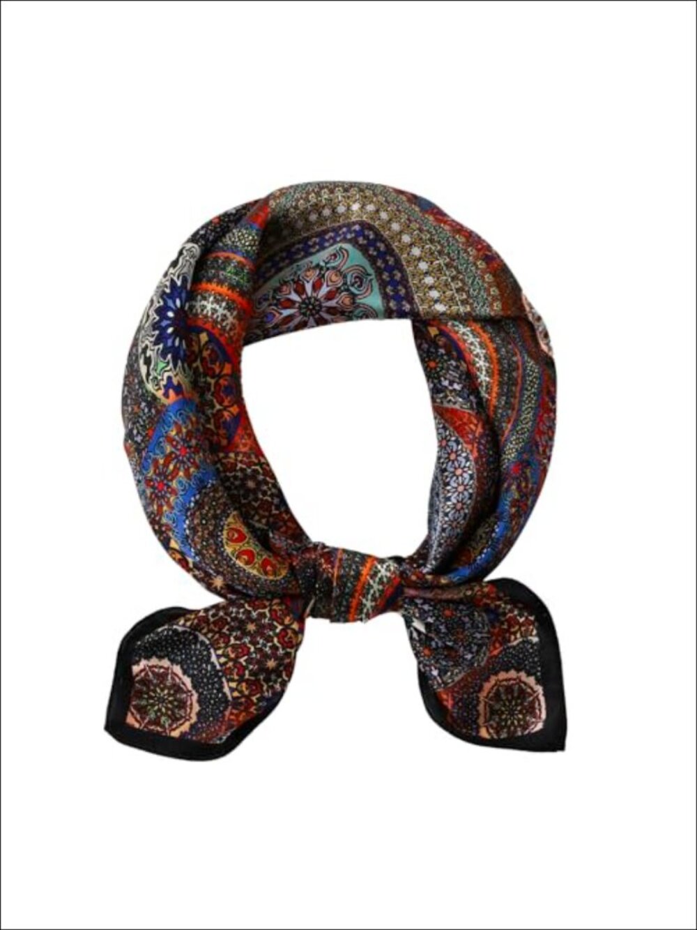 100% Mulberry Silk Square Scarf 27x27 Lightweight Hair Headscarf